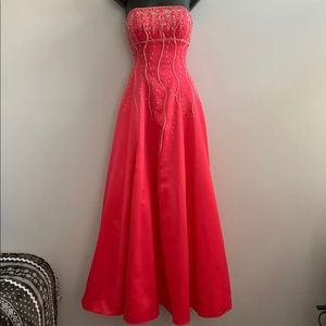 Cache Pink Floor Length Prom Dress- Size 2
